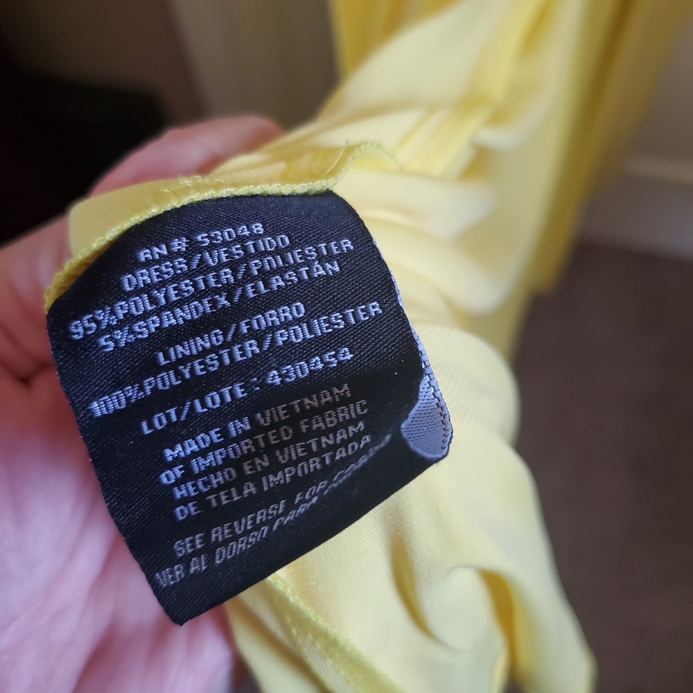 Morgan & Co. Yellow Off-Shoulder Gown for Weddings - Picture 4 of 10